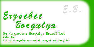 erzsebet borgulya business card